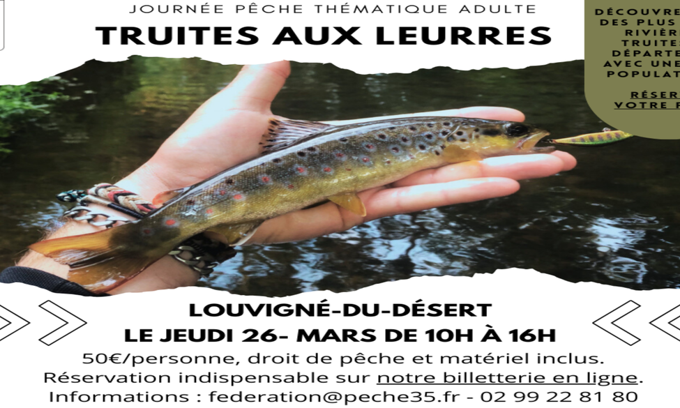 Journée pêche de la truite aux leurres à Louvigné du Désert